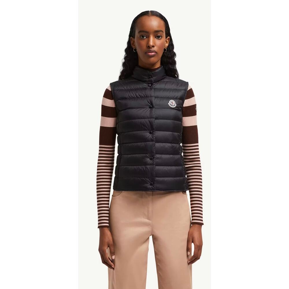 Moncler Liane Down Puffer Vest Gilet Black Size 2 (Medium) $1045